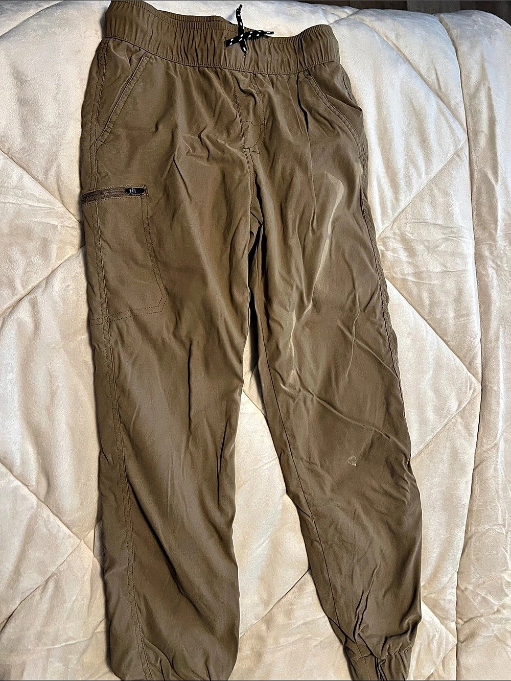 Eddie Bauer Boys Brown fleece lined Pants Size Large